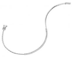 Bransoletka z białego złota z brylantami - 19 cm - 0,14 ct - próba 585. Białe bransoletki Apart, z brylantem, złote. Za 7,290.00 zł.