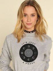 WOOOP Bluza w kolorze szarym rozmiar: L. Szare bluzy Wooop, l, bez wzorów, bez kaptura. Za 124.65 zł.