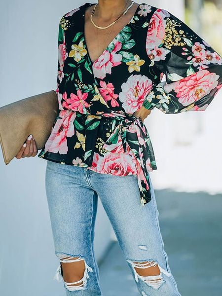 LA Angels Bluzka w kolorze czarno-różowym rozmiar: M. Czarne bluzki LA Angels, m, bez wzorów, bez kołnierzyka, bez ramiączek. Za 100.04 zł.