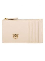 Pinko Skórzane etui w kolorze beżowym na karty - 13 x 8 x 1 cm rozmiar: onesize. Brązowe portfele Pinko, bez wzorów. Za 342.95 zł.