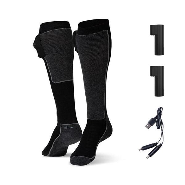 Skarpetki ogrzewane Comfort - 1 para baterii Dorośli. Czarne skarpety G-HEAT, bez wzorów, z materiału. Za 332.34 zł.