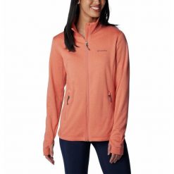 Bluza Turystyczna Rozpinana Damska Columbia Park View Grid Fleece Full Zip. Brązowe bluzy Columbia, l, bez wzorów, bez kaptura. Za 270.99 zł.