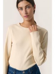 Soaked in Luxury Sweter w kolorze beżowym rozmiar: L. Brązowe swetry Soaked in Luxury, l, bez wzorów, z wiskozy, bez ramiączek. Za 112.95 zł.