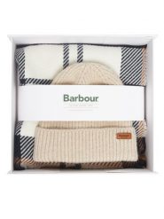 Barbour Zestaw Szalik i Czapka LGS0094BR52 Beżowy. Brązowe czapki Barbour, bez wzorów, z materiału. Za 359.99 zł.