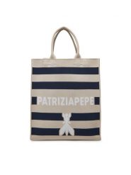 Patrizia Pepe Torebka 2B0123/K264 Beżowy. Brązowe torebki klasyczne Patrizia Pepe, bez wzorów, z materiału, bez dodatków. Za 619.99 zł.