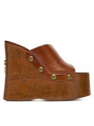 Naked Wolfe Klapki TULIP 00131 Brązowy. Brązowe klapki Naked Wolfe, bez wzorów, ze skóry, bez obcasa. Za 1,319.00 zł.