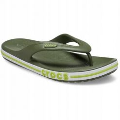 Japonki Dla Dorosłych Crocs Bayaband Flip. Białe klapki Crocs, bez wzorów, z materiału, bez obcasa. Za 119.99 zł.