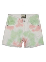 RAIZZED® Szorty dżinsowe "Louisianna" w kolorze jasnoróżowo-zielonym rozmiar: 104. Różowe szorty z aplikacjami, z bawełny, klasyczne. Za 60.99 zł.