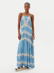Maaji Sukienka letnia Azure Stripes Rosalia PT2664CLD001 Niebieski Regular Fit. Niebieskie sukienki Maaji, na lato, s, bez wzorów, z wiskozy, bez kołnierzyka, bez ramiączek. Za 469.99 zł.