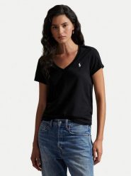 Polo Ralph Lauren T-Shirt 211B14611009 Czarny Regular Fit. Czarne koszulki polo Polo Ralph Lauren, xs, bez wzorów, bez kołnierzyka, bez ramiączek. Za 399.99 zł.