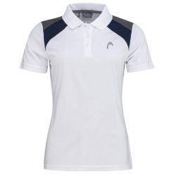 Koszulka polo damska CLUB 22 Tech. Białe bluzki Head, xl, bez wzorów, z poliesteru, sportowe, bez kołnierzyka, bez ramiączek. Za 239.00 zł.