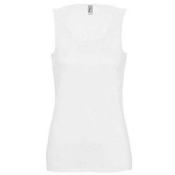 Podkoszulek Damski/panie Jane. Białe koszulki sportowe SOL'S, bez wzorów, bez ramiączek. Za 44.99 zł.