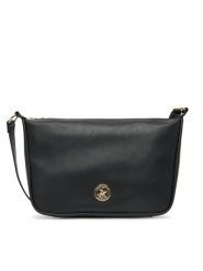 Beverly Hills Polo Club Torebka C-BHPC-L-001-08 Czarny. Czarne listonoszki Beverly Hills Polo Club, bez wzorów, z materiału, bez dodatków. Za 159.99 zł.