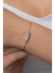 Heliophilia Srebrna bransoletka z elementem ozdobnym rozmiar: onesize. Szare bransoletki Heliophilia, z cyrkonią, srebrne. Za 113.90 zł.