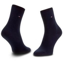 Skarpety długie Tommy Hilfiger. Niebieskie skarpety TOMMY HILFIGER, bez wzorów. Za 54.99 zł.