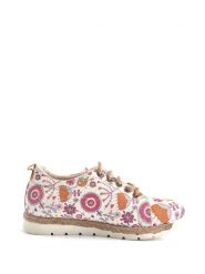 Goby Sneakersy w kolorze białym ze wzorem rozmiar: 38. Białe trampki Goby, bez wzorów, z materiału, bez zapięcia. Za 254.95 zł.