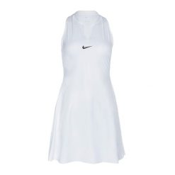 Sukienka tenisowa Nike Dri-Fit Advantage. Białe sukienki Nike, s, bez wzorów, sportowe, bez kołnierzyka, bez ramiączek, sportowe. Za 349.99 zł.