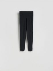 Bawełniane legginsy - czarny. Czarne legginsy Reserved, l, bez wzorów, z bawełny. Za 49.99 zł.