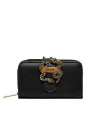 Just Cavalli Portfel 81RA5PA4 ZSA89 Czarny. Czarne portfele Just Cavalli, bez wzorów, ze skóry. Za 389.99 zł.