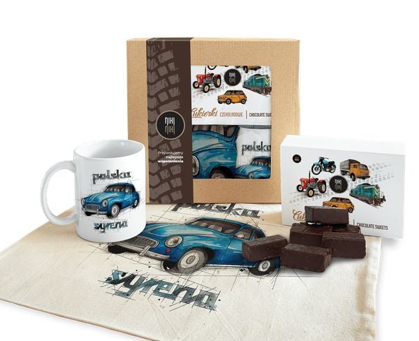 Syrena — paczka (Zawartość paczki: bluza - torba - kubek - słodycze; Rozmiar koszulki / bluzy: S; Kolor koszulki / bluzy: szary; Rodzaj nadruku: Syren. Szare bluzy nikiniki, s, bez wzorów, z bawełny, bez kaptura. Za 249.00 zł.