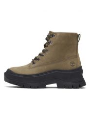 Timberland Skórzane kozaki zimowe "Roxie Lane" w kolorze khaki rozmiar: 42. Brązowe kozaki Timberland, na zimę, bez obcasa, bez zapięcia. Za 396.24 zł.