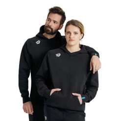 Bluza Arena Team Hooded Sweat Panel z kapturem. Czarne bluzy Arena, xs, bez wzorów, z bawełny, z kapturem. Za 289.99 zł.