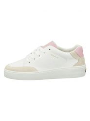 GANT Footwear Skórzane sneakersy w kolorze biało-jasnoróżowym rozmiar: 38. Białe trampki GANT Footwear, bez wzorów, bez zapięcia. Za 224.45 zł.