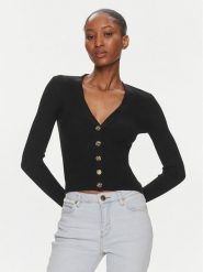 Pinko Kardigan Tilacino 102018 A1KW Czarny Slim Fit. Czarne kardigany Pinko, l, bez wzorów, z bawełny. Za 1,339.00 zł.