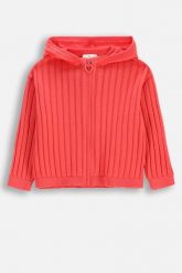 Sweter rozpinany. Pomarańczowe kardigany COCCODRILLO, bez wzorów, ze skóry. W wyprzedaży za 49.90 zł.