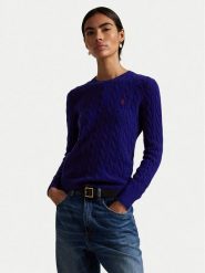 Polo Ralph Lauren Sweter 211971865012 Granatowy Slim Fit. Niebieskie swetry Polo Ralph Lauren, xs, bez wzorów, z wełny, bez ramiączek. Za 989.99 zł.