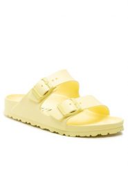 Birkenstock Klapki Arizona Eva 1022466 Żółty. Żółte klapki Birkenstock, bez wzorów, z syntetyku, bez obcasa. Za 249.99 zł.