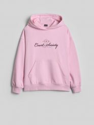 4F Bluza dresowa loose z kapturem damska - różowa XS. Czerwone bluzy 4f, l, bez wzorów, z dresówki, z kapturem. Za 169.99 zł.