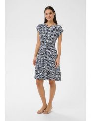 Kaffe Sukienka w kolorze granatowo-białym rozmiar: S. Niebieskie sukienki Kaffe, s, bez wzorów, z tkaniny, bez kołnierzyka, bez ramiączek, midi. Za 165.99 zł.