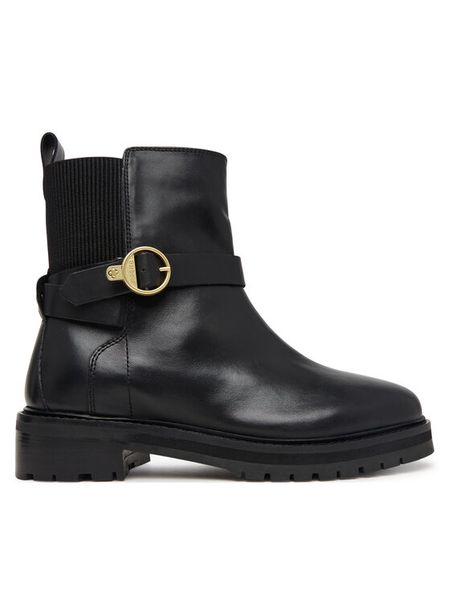 Barbour Botki Alexandra LFO0819BK93 Czarny. Czarne botki Barbour, bez wzorów, ze skóry, bez obcasa, na płaskiej podeszwie, bez zapięcia. Za 1,099.00 zł.