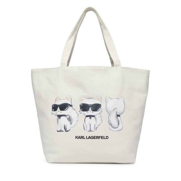 Torebka KARL LAGERFELD. Białe shopper KARL LAGERFELD, bez wzorów, bez dodatków. Za 389.99 zł.