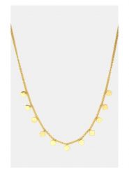 MOODE Naszyjnik "Jessica" z elementami ozdobnymi - dł. 42 cm rozmiar: onesize. Żółte naszyjniki MOODE, ze stali. Za 43.99 zł.