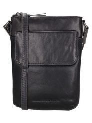 HIDE & STITCHES Skórzana torebka "Porto" w kolorze czarnym - 17 x 22 x 2 cm rozmiar: onesize. Czarne torby na ramię HIDE & STITCHES, bez wzorów, z materiału, na ramię, bez dodatków. Za 173.99 zł.