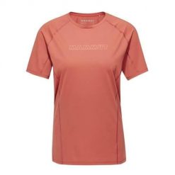 Koszulka sportowa damska Mammut Selun Fl Logo. Czerwone koszulki sportowe Mammut, bez wzorów, z bawełny, bez ramiączek. Za 419.99 zł.