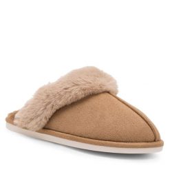Kapcie Home & Relax. Brązowe obuwie domowe Home & Relax, bez wzorów, bez zapięcia. Za 69.99 zł.
