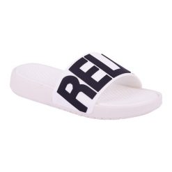 Klapki damskie Coqui Speedy. Białe klapki Coqui, bez wzorów, z materiału, bez obcasa. Za 52.99 zł.