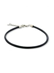 CHARM'S Skórzana bransoletka w kolorze czarnym rozmiar: 20 cm. Czarne bransoletki CHARM'S, srebrne. Za 79.21 zł.