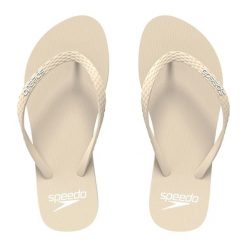 Klapki japonki antypoślizgowe damskie Speedo Flip Flop. Brązowe klapki Speedo, bez wzorów, z materiału, bez obcasa. Za 73.99 zł.