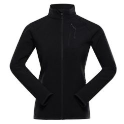 Bluza damska turystyczna szybkoschnąca Alpine Pro Morwa. Czarne bluzy Alpine Pro, bez wzorów, bez kaptura. W wyprzedaży za 299.00 zł.