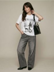 Jeansy wide leg comfort mid waist - szary. Szare jeansy Sinsay, bez wzorów. Za 69.99 zł.