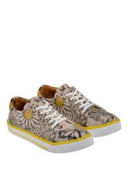 Streetfly Sneakersy w kolorze beżowym ze wzorem rozmiar: 40. Brązowe trampki Streetfly, bez wzorów, bez zapięcia. Za 184.46 zł.
