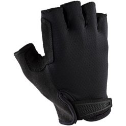 Rękawiczki rowerowe szosowe Van Rysel 900. Czarne rękawiczki VAN RYSEL, bez wzorów, z kauczuku, sportowe. Za 69.99 zł.