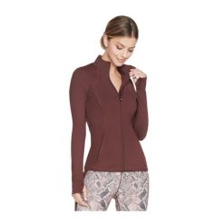 Kurtka Damska Skechers. Brązowe swetry Skechers, na zimę, bez wzorów, bez ramiączek. Za 204.99 zł.