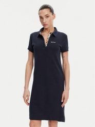 Barbour Sukienka codzienna LDR0416NY13 Granatowy Regular Fit. Niebieskie sukienki Barbour, na co dzień, bez wzorów, z wiskozy, bez kołnierzyka, bez ramiączek, proste. Za 339.99 zł.