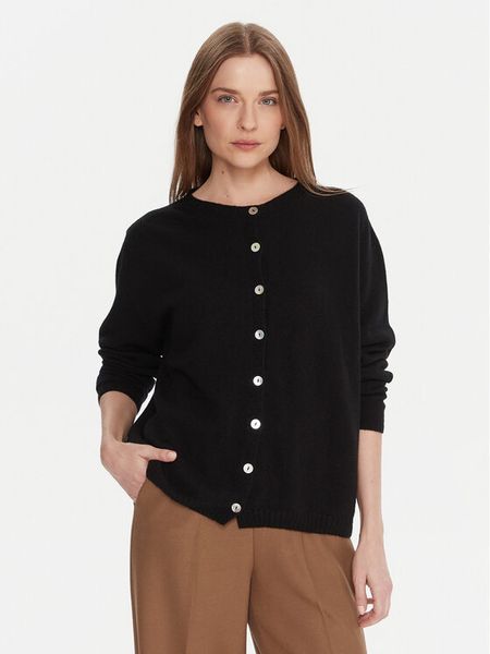 Kontatto Kardigan 3M0978C Czarny Relaxed Fit. Czarne kardigany Kontatto, m, bez wzorów, z wełny. Za 469.99 zł.