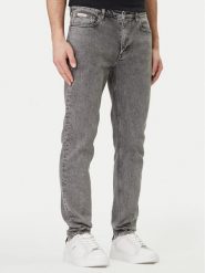 Calvin Klein Jeans Jeansy LV04RF928G Szary Tapered Fit. Szare topy Calvin Klein Jeans, m, bez wzorów, z bawełny, bez kołnierzyka, bez ramiączek. Za 265.99 zł.